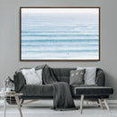 Ocean Wave Surfer Wall Art – Framed Minimal Seascape Canvas by MyGreatCanvas | Canvas Wall Art Prints | Photo Prints & Wall Decor