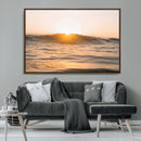 Calm Water Wall Art – Framed Sunset Waves Canvas Artwork, by MyGreatCanvas | Canvas Wall Art Prints | Photo Prints & Wall Decor