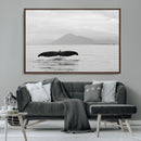 Whale Tail Wall Art – Framed Black White Ocean Canvas by MyGreatCanvas | Canvas Wall Art Prints | Photo Prints & Wall Decor