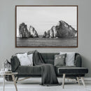 Coastal Wall Art – Framed Black White Ocean Canvas Artwork, by MyGreatCanvas | Canvas Wall Art Prints | Photo Prints & Wall Decor
