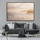 Misty Coastal Wall Art Canvas Print – Framed Golden Sunset by MyGreatCanvas | Canvas Wall Art Prints | Photo Prints & Wall Decor