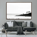 Surfer Cliffs Wall Art Canvas Print – Framed Black White by MyGreatCanvas | Canvas Wall Art Prints | Photo Prints & Wall Decor