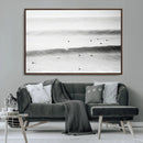 Black White Ocean Wall Art Canvas Print – Framed Coastal by MyGreatCanvas | Canvas Wall Art Prints | Photo Prints & Wall Decor