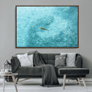 Fish Swarm Wall Art Canvas Print – Framed Aerial Shark and by MyGreatCanvas | Canvas Wall Art Prints | Photo Prints & Wall Decor
