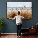 Beach Grass Wall Art Canvas Print – Framed Coastal Dunes Art by MyGreatCanvas | Canvas Wall Art Prints | Photo Prints & Wall Decor