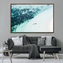 Minimal Beach Wall Art – Framed Ocean Swimming Canvas by MyGreatCanvas | Canvas Wall Art Prints | Photo Prints & Wall Decor