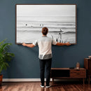 Surfer Silhouette Wall Art Canvas Print – Framed Calm Ocean by MyGreatCanvas | Canvas Wall Art Prints | Photo Prints & Wall Decor
