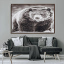 Grizzly Bear Wall Art Canvas Print – Framed Rustic Lodge Art by MyGreatCanvas | Canvas Wall Art Prints | Photo Prints & Wall Decor