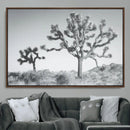Joshua Tree Wall Art Canvas Print – Framed Black White