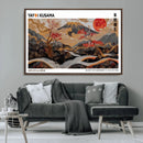 Modern Japanese Wall Art Canvas Print – Framed Abstract
