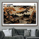 Modern Japanese Wall Art Canvas Print – Framed Abstract