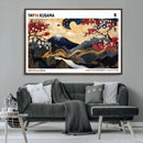 Modern Mount Fuji Wall Art Canvas Print – Framed Abstract