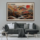 Modern Japanese Wall Art Canvas Print – Framed Abstract