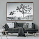 Joshua Trees Wall Art Canvas Print – Framed Black White