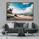 Tropical Beach Wall Art Canvas Print – Framed Ocean Waves