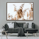 Pampas Grass Wall Art Canvas Print – Framed Neutral Tones