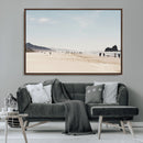 Minimalist Beach Wall Art Canvas Print – Framed Coastal
