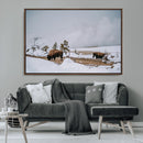 Bison Wildlife Wall Art Canvas Print – Framed Snowy Prairie by MyGreatCanvas | Canvas Wall Art Prints | Photo Prints & Wall Decor