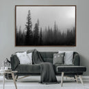 Misty Pines Wall Art Canvas Print – Framed Woodland