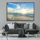 Minimalist Seaside Wall Art Canvas Print – Morning Glow