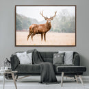 Vintage Wildlife Wall Art Canvas Print – Misty Landscape
