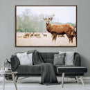Rustic Deer Wall Art Canvas Print – Forest Woodland Stag