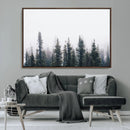 Foggy Forest Wall Art Canvas Print – Framed Misty Pines