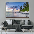 Tropical Beach Wall Art Canvas Print – Framed Sunset Glow by MyGreatCanvas | Canvas Wall Art Prints | Photo Prints & Wall Decor