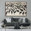 Wild Horse Stampede Wall Art Canvas Print – Monochrome by MyGreatCanvas | Canvas Wall Art Prints | Photo Prints & Wall Decor