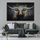 Rustic Longhorn Bull Wall Art Canvas Print – Vintage Western by MyGreatCanvas | Canvas Wall Art Prints | Photo Prints & Wall Decor