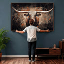 Abstract Longhorn Wall Art Canvas Print – Vintage Western by MyGreatCanvas | Canvas Wall Art Prints | Photo Prints & Wall Decor