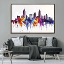 Atlanta Skyline Wall Art Canvas Print – Framed Colorful by MyGreatCanvas | Canvas Wall Art Prints | Photo Prints & Wall Decor