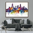 Atlanta Skyline Wall Art Canvas Print – Framed Colorful