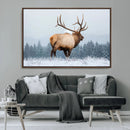 Majestic Elk Snowy Forest Wall Art Canvas Print – Winter by MyGreatCanvas | Canvas Wall Art Prints | Photo Prints & Wall Decor