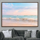 Serene Ocean Waves Wall Art Canvas Print – Pastel Sky Soft by MyGreatCanvas | Canvas Wall Art Prints | Photo Prints & Wall Decor
