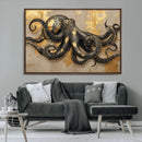 Octopus Black Gold Wall Art Marine Life Ocean Creature by MyGreatCanvas | Canvas Wall Art Prints | Photo Prints & Wall Decor