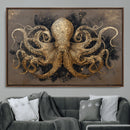 Octopus Wall Art Canvas Print – Black Gold Detailed by MyGreatCanvas | Canvas Wall Art Prints | Photo Prints & Wall Decor