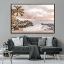 Tropical Beach Wall Art Canvas Print – Palm Trees Rocky by MyGreatCanvas | Canvas Wall Art Prints | Photo Prints & Wall Decor