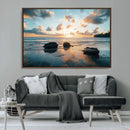 Rocky Ocean Sunset Wall Art Print – Seaside Canvas Dramatic by MyGreatCanvas | Canvas Wall Art Prints | Photo Prints & Wall Decor