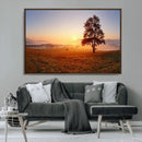Golden Sunrise Landscape Canvas Wall Art – Framed Misty by MyGreatCanvas | Canvas Wall Art Prints | Photo Prints & Wall Decor