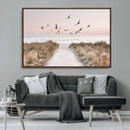 Coastal Pathway Canvas Wall Art Print – Framed Seaside by MyGreatCanvas | Canvas Wall Art Prints | Photo Prints & Wall Decor