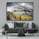 Sakura Cherry Blossom Pathway Canvas Wall Art – Tranquil