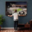 Penn State Stadium Wall Art Canvas Print, White Out Football