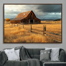 Golden Sunset Barn Wall Art Canvas Print, Rustic Autumn Farm by MyGreatCanvas | Canvas Wall Art Prints | Photo Prints & Wall Decor