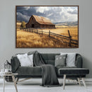 Golden Wheat Field Barn Canvas Print, Rustic Farm Landscape by MyGreatCanvas | Canvas Wall Art Prints | Photo Prints & Wall Decor