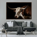 Texas Longhorn Bull Canvas Wall Art, Rustic Western by MyGreatCanvas | Canvas Wall Art Prints | Photo Prints & Wall Decor