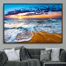Ocean Waves Wall Art Canvas Print Ocean Waves Beach Sunset by MyGreatCanvas | Canvas Wall Art Prints | Photo Prints & Wall Decor