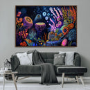 Vibrant Neon Coral Reef Wall Art Canvas Print, Colorful by MyGreatCanvas | Canvas Wall Art Prints | Photo Prints & Wall Decor