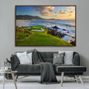 Coastal Golf Course Wall Art Canvas Print – Sunset with by MyGreatCanvas | Canvas Wall Art Prints | Photo Prints & Wall Decor