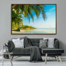 Peaceful Tropical Beach Wall Art Canvas Print – Palm Trees by MyGreatCanvas | Canvas Wall Art Prints | Photo Prints & Wall Decor